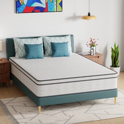 Queen 10-Inch White Innerspring Gel Memory Foam Mattress