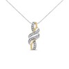 Haus of Brilliance 10K Yellow Gold Plated Silver 1/20 cttw Diamond Swirl Pendant Necklace - 3 of 4
