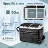 Costway Dual Zone 12V Car Refrigerator 53QT Portable Compressor Fridge Freezer (-4℉~68℉)  for RVs Green/Black - 3 of 4