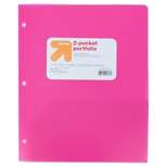 2 Pocket Plastic Folder Pink - up & up™