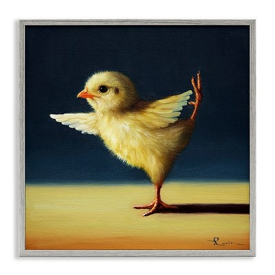 Stupell Industries Yoga Chicks Funny Animal Painting, 17" x 17"