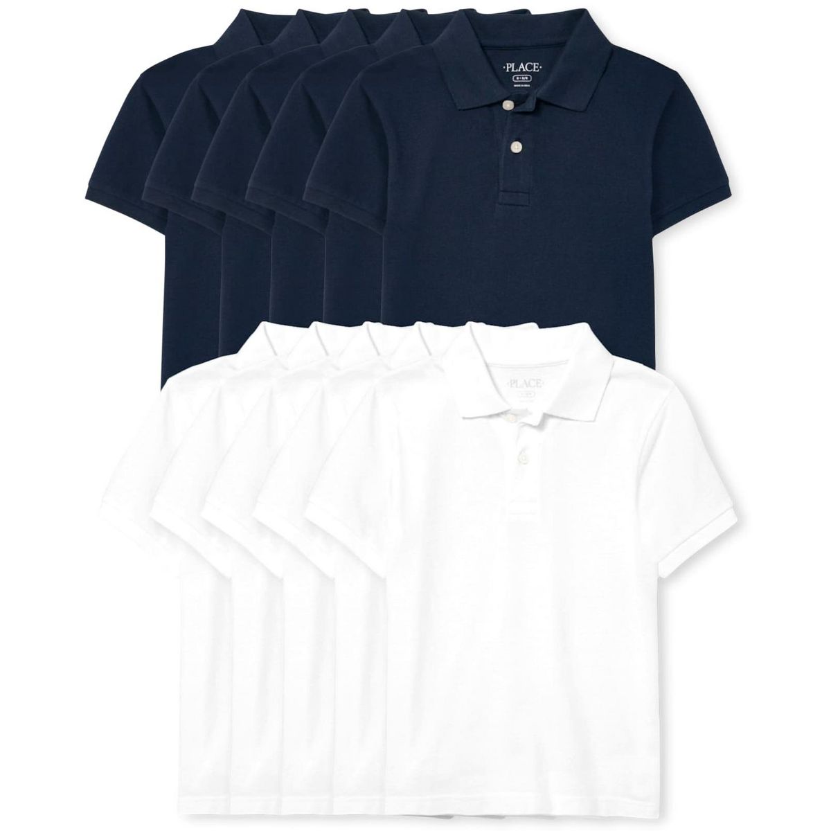 The Children's Place Boys Uniform Short Sleeve Pique Polo 10-Pack