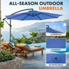 DOMETOUR 9.8FT Offset Patio Umbrella, Cantilever Outdoor Sun Shade, Easy Tilt, UV Protection for Backyard, Lawn, Garden, Pool - 3 of 4