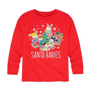 Boys' - Rugrats - Tommy and Friends Happy Holidays Long Sleeve Graphic T-Shirt - 1 of 4
