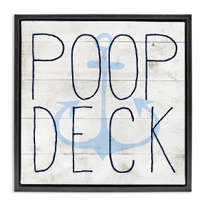 Stupell Industries Poop Deck Funny Beach House, 18" x 18" - 1 of 4