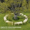 Wooden Garden Bench, Semicircular Round Outdoor Tree Bench, Wrap Around Park Bench for Yard, Patio, Deck, Lawn - 4 of 4