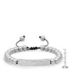 Steeltime Men's stainless steel beaded Our Father english prayer id drawstring bracelet - 3 of 4