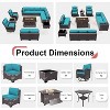 ALAULM 13 Pieces Patio Furniture Set, Rattan Wicker Outdoor Conversation Sets w/43in Propane Fire Pit Table, Swivel Rocking Chairs - 2 of 4