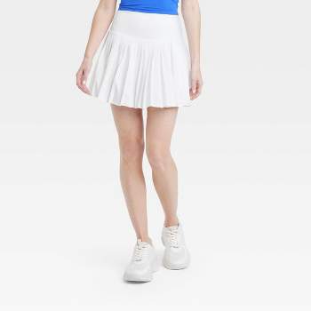 Lady Women's Polka Dot Tennis Skirt Inner Shorts Anti-Cellulite Skorts  Skirt Elastic High Waist Sweat Skirt (White, XXL)