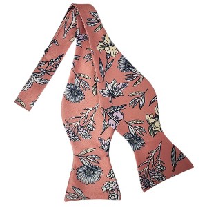 Men's Floral Printed 2.75" x 4.75" Adjustable 16" - 21" Self-Tie Bow Tie - 1 of 4