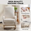 Gulches Nursery Glider Rocking Chair - Teddy Fleece Upholstery, White, 29.50""x24.80""x40.90"", for Living Room Bedroom Nursery Balcony - 4 of 4