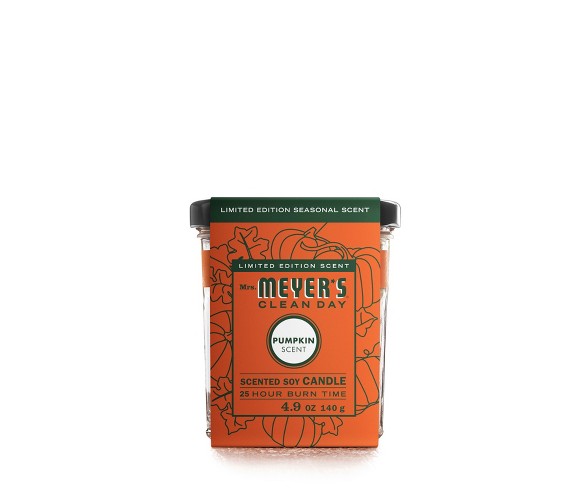 Mrs. Meyers Pumpkin Scented Soy Candle - 4.9oz