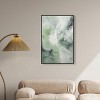 Art Remedy Rainfall on the Grass Green Abstract Wall Art Framed - 2 of 4
