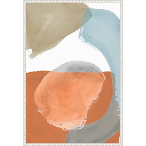 23"x33" Shapes in Pastel II by Elizabeth Medley Framed Canvas Wall Art Print White - Amanti Art: Modern Style, Polystyrene Frame - 1 of 4