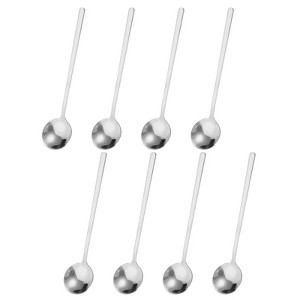 Unique Bargains Stainless Steel Coffee Dessert Mini Stirring Spoon 8 Pcs - 1 of 4