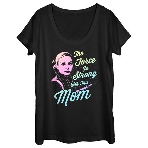Women's Star Wars Mother's Day Padme Amidala The Force is Strong with this Mom T-Shirt - 1 of 4
