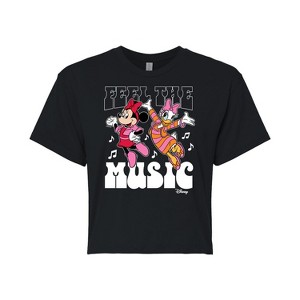 Women's - Disney - Mickey & Friends Cropped Graphic T-Shirt - 1 of 4