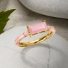 Ross-Simons Pink Opal and Pink Enamel Ring in 18kt Gold Over Sterling - 4 of 4