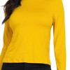 Slickblue Women's Jersey Mock Neck Shirt, Slim Fit Solid Long Sleeve Top, 9 Color Options, Size S-L - 3 of 4