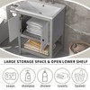 Modern Bathroom Vanity With Ceramic Sink Waterproof Space Saving Easy Assembly Bathroom Storage Cabinet - 3 of 4