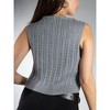 Jess by Meiko Women's Lightweight Cable Knit Tie Vest - 4 of 4