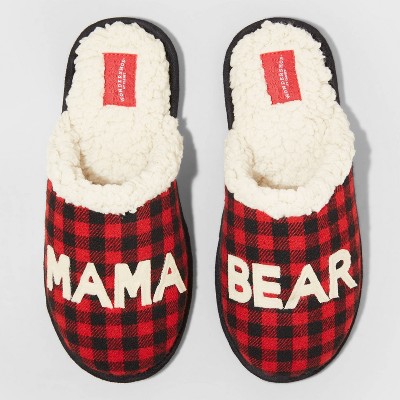 Women's Family Sleep Mama Bear Slippers - Wondershop™ Red S