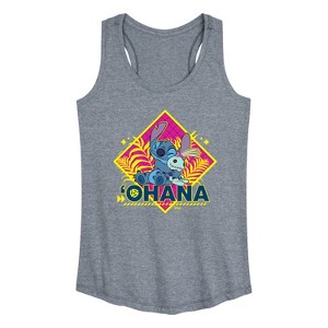 Women's - Disney - Lilo & Stitch Graphic Racerback Tank - 1 of 4
