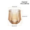 Unique Bargains Diamond Stemless Vertical Stripe Whiskey Glasses - 2 of 4