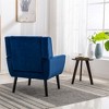 Lyngins Linen Blend Accent Chair, Upholstered Armchair with Curved Back, Modern Sofa Chair, Comfy Reading Chair for Living Room, Home Office - 3 of 4