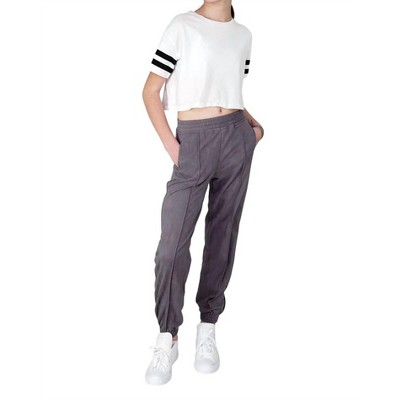 Girl's Suede Joggers - tractr