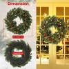 24 Inch Pre-Lit Artificial Christmas Wreaths for Front Door - 2 of 4