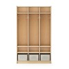 Guidecraft EdQ 3-Section Wooden Storage Locker for Classroom, Kids Cubby Organizer with Shelves and Hooks for Coats - 2 of 4