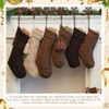 Aoibox 6 Pack Cable Knit Christmas Stockings White Beige Apricot Rustic Farmhouse Boho Holiday Decor Large 18in Small 15in Set - 3 of 4