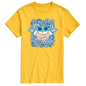 Men's - The Mandalorian - Grogu Flowers Short Sleeve Graphic T-Shirt - 1 of 4