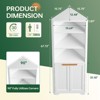 Mlezan Corner Storage Cabinet with 2 Doors and 3 Shelves,Metal White Tall Corner Cabinets for Home Kitchen - 2 of 4