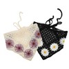 Unique Bargains Knitted Triangle Bandana Beige Black 2 Pcs - 3 of 4