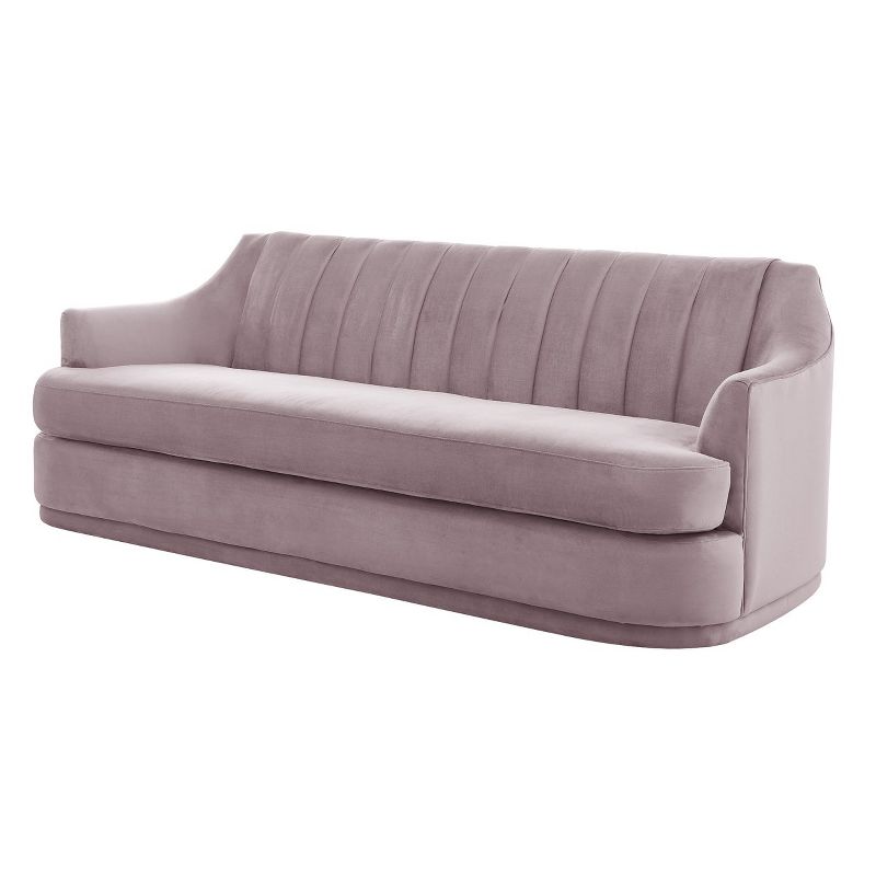 Iconic Home Velvet Single Cushion Sofa, Rosa, 4 of 9