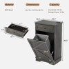 Tilt Out Trash Cabinet, Dog Proof 10 Gallon Garbage Can Cabinet with Deodorizing Function - 2 of 4