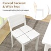 Tangkula 4 PCS Armless Wood Dining Chair w/ Rubber Wood Legs Curved Backrest Kitchen - 4 of 4