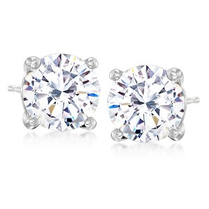 Ross-Simons 5.00 ct. t.w. CZ Stud Earrings in 14kt White Gold - 1 of 4