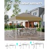 10x10 Pop Up Canopy Tent, Easy Up Canopy with 3 Adjustable Height, Outdoor Sun Shade with 4 Sandbags & Carrying Bag for Camping, Parties,Outdoor Event - 4 of 4