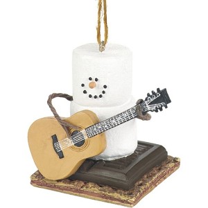 Ganz S'mores Resin Holiday Ornament, Guitar Snowman - 1 of 1