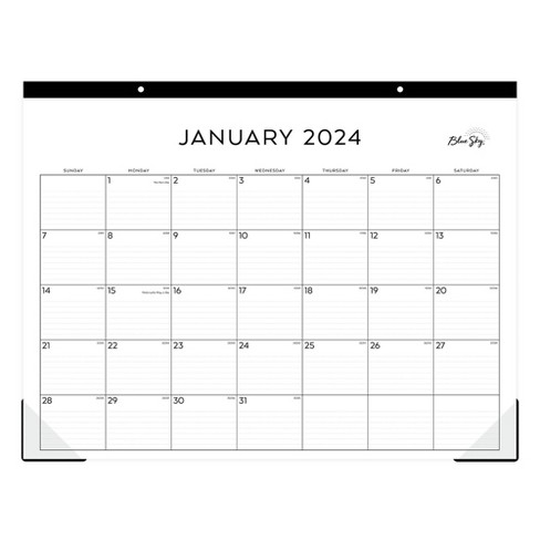 Blue Sky Day Designer Coming Up Roses Weekly/Monthly Planner Jan-Dec 2024