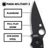 Spyderco Para Military 2 Folding Pocket Knife with 3.42" Black CPM SV45N Steel Blade | Get Sharper and Smoother Cutting Performance, Black - 3 of 4