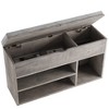 Shoe Bench with Cushion,Adjustable Shelf Entryway Bench,Hidden Storage Shoe Bench Wooden Shoe Rack,for Entryway, Hallway - 4 of 4