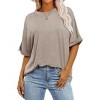 Zeagoo Women Oversized T-Shirt Summer Casual Short Sleeve Loose Tee Tops - 2 of 4