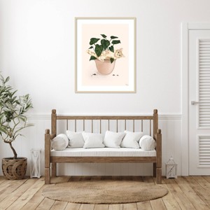 Amanti Art Happy House Plant I Cat by Tara Royle Framed Wall Art Print - 1 of 4