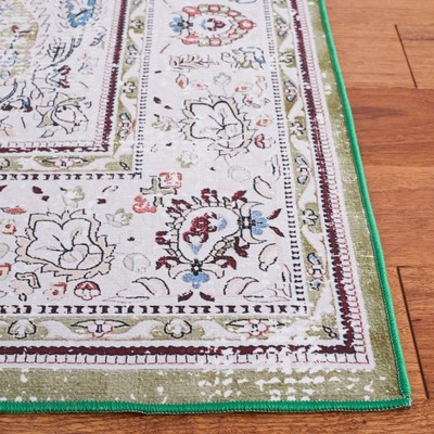 Tucson Green and Beige 4' x 6' Synthetic Area Rug