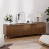 GlasFlength Decorative Storage Cabinets TV Stand, Mid-Century Modern Four Door Cabinet Storage for Living Room Bedroom - 3 of 4