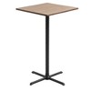 HOMCOM 24" Industrial Modern Pub Bar Table, 40.5 Inch Height Adjustable Cocktail table Square Dining Table for Kitchen or Dining Room - 4 of 4